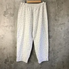 B983古着　柄パンツ　パジャマパンツ　白　90s Y2K