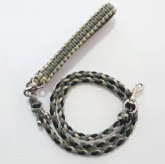 パラコード カフェリード120cm 金具シルバー 小型犬 アーミーカラー