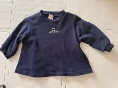 Petitmain ネイビー トレーナー 80cm 金ロゴ