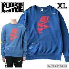 NIKE ダブルスウッシュ スウェットトレーナー 裏起毛 メンズXL 長袖