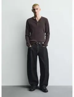 ZARA バルーンフィットデニムパンツ