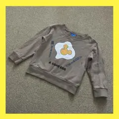 Disney トレーナー A GOOD EGG 100 キッズ　めだまやき　目玉