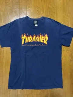 THRASHER Tシャツ フレイム スラッシャー スケーター 古着 フェード