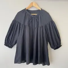 美品 SLOBE IENA スローブ イエナ コットンラッフルギャザーブラウス