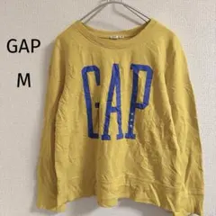GAP【M】イエロー ロゴスウェット ショート丈