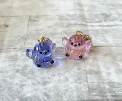 チャーム　キーホルダー　アンブレラマーカー　レジン　ハンドメイド　シマエナガ