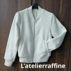 L'atelierraffine 千趣会 白 ジップアップジャケット S 綺麗目のサムネイル