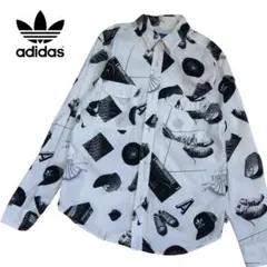 カパス様専用 【adidas Originals】総柄 長袖シャツ ホワイト Lのサムネイル