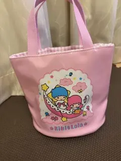 キキララ　リトルツインスターズ ピンク バッグ　ランチバック　お弁当入れ