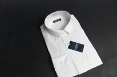 新品　4L(47-86)　白/市松柄　BDワイシャツ長袖　標準体 形態安定