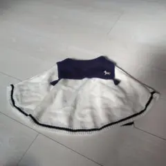 ベビーポンチョ・マント 白と紺