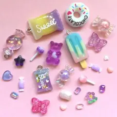 ミニチュアパーツ☆紫色推し！セット