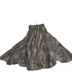 Lily Brown 花柄プリーツスカート フリーサイズ