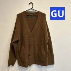 GU Ｖネックカーディガン　ブラウン　Mサイズ