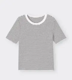GU リブボーダーT 半袖　ボーダーのサムネイル