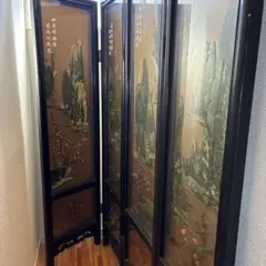 アンティーク】伊藤家具 4連パーテーション 昭和レトロ ヨーロッパ