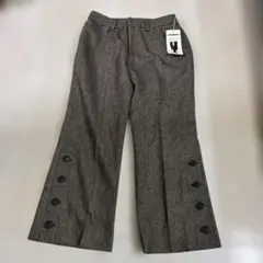 レディース茶系 クロップド丈パンツ 61cm