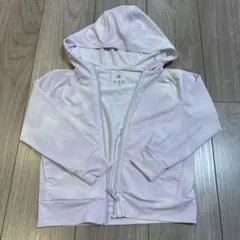 UNIQLO 薄いピンク フルジップパーカー 110