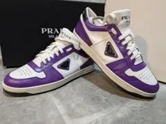 値下げ！PRADA メンズレザースニーカーダウンタウン 8 サイズ27cm‼️のサムネイル