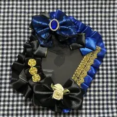 122 硬質ケースデコ レースデコ 青 黒 B8