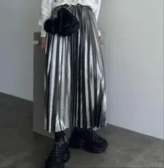 JEANASIS シルバー プリーツスカート S