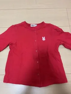 ミキハウス 赤 カーディガン LL