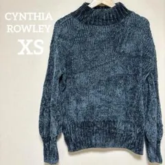 美品✨CYNTHIA ROWLEY 【XS】タートルネックセーター 色ティール