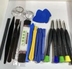 スマホの分解、バッテリー交換、修理に役立つツールセット22点＋クリーニングキット