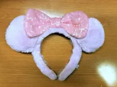 カチューシャ もこもこ ピンク ディズニーランド ディズニーシー ミニーマウス