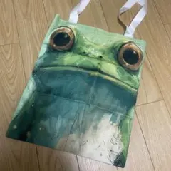 ラスト１点！大人気！可愛い　カエル柄トートバッグ！