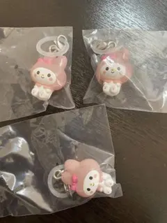 ゆるっとめじるしキーホルダー 3個セット　マイメロディ