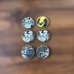 ポケモンカード　コイン 6枚セット 5種ピカチュウ　リザードン等