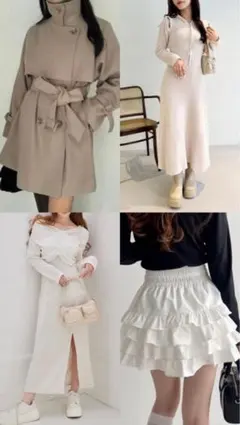 NICECLAUP ナイスクラップ 4点セット コート ワンピース スカート