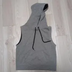 JEANASIS ノースリーブ パーカー グレー