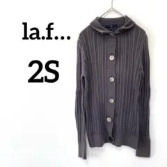 la.f… ラエフ　カーディガン　リブ　コットン100 綿　日本製