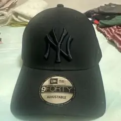 New Era 9FORTY ブラック キャップ ニューヨーク・ヤンキース