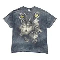 古着 THE MOUNTAIN ザマウンテン オオカミ Tシャツ アニマル