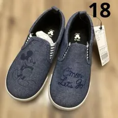 新品　アンパサンド　ミッキー　スリッポン　18 ブリーズ　エフオーキッズ