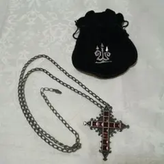 クロス ネックレス レッドストーン 十字架 DOLCE&GABBANA ドルガバ