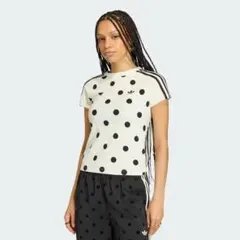 アディダス　水玉　ドット柄 白　Tシャツ Lサイズ XLサイズ アディダス 半袖Tシャツ 水玉 ドット柄 白 ホワイト - メルカリ