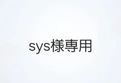 sys様専用ページ