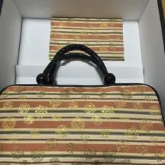 和装用バッグ オレンジと金色のストライプ