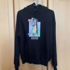 VISION STREET WEAR 恐竜パーカー ブラック