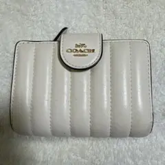 COACH 財布 ホワイト キルティング