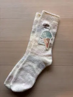 【新品タグ付】ジェラートピケ スムーズィー ボーダー ルームソックス パステル