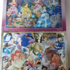 ２点セット　ディズニー　1000ピース ホログラムジグソーパズル
