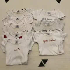 プチバトー　肌着　ロンパース　8枚セット12m/74㎝