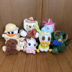 レトロ　ディズニー　マリー　あひる　くま　ねずみ　犬　ぬいぐるみ　まとめ売りのサムネイル