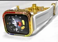 アップルウォッチステンラバーベルトキラキラ　Apple WatchバンドSレイン