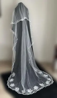 ホワイトチュールウェディングベール